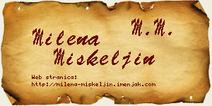 Milena Miškeljin vizit kartica